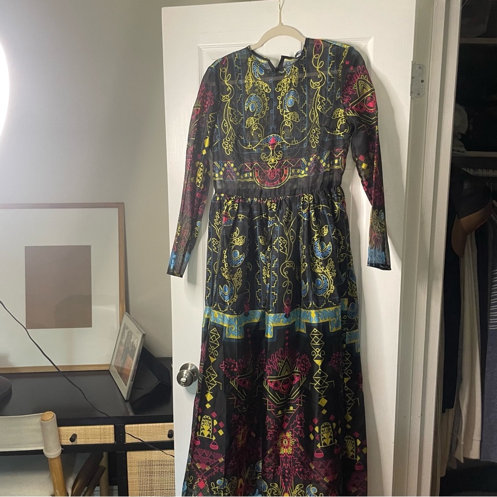 Floral Long Sleeve Maxi Dress